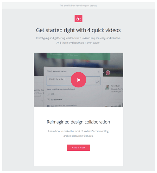 InVision Onboarding Email