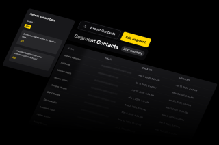 A black interface displays a